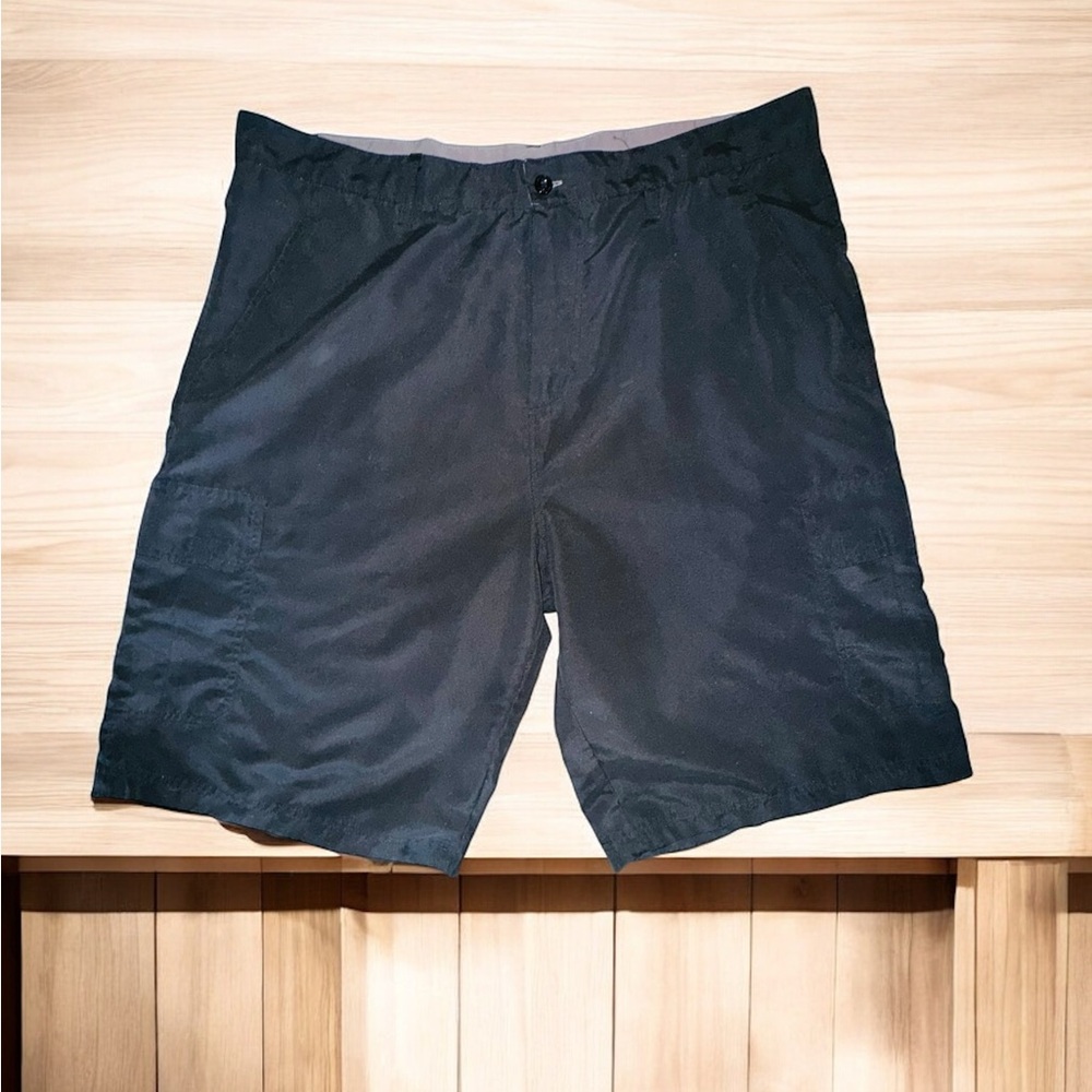 Men’s Blue Gear Dress Shorts w/Cell Pocket Black size38 Lightweight EUC